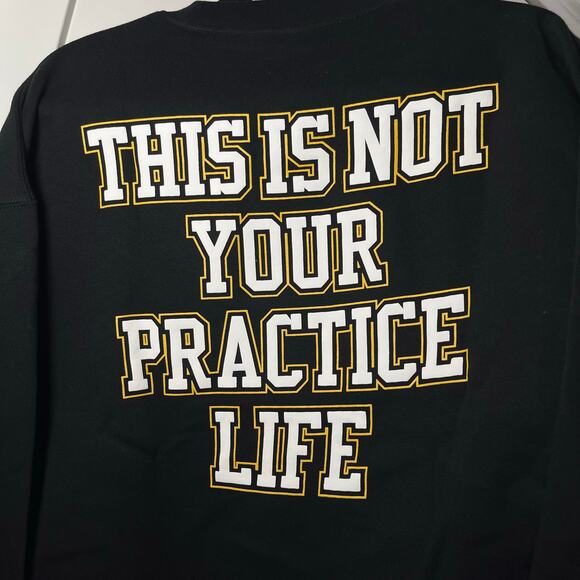 •NWT• Ben Baller Black “This is not your practice life” crew sweatshirt • XL - Picture 4 of 10